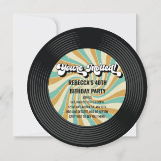Music Record | Vintage Birthday Invitation
