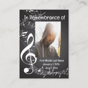 Music Remembrance Pocket Wallet Keepsake Business Card