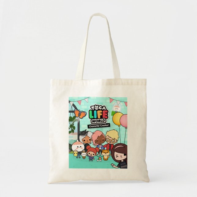 Music Retro Manga Toca Boca Anime Cute Graphic Gif Tote Bag (Front)