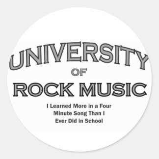 MUSIC-ROCK MUSIC CLASSIC ROUND STICKER