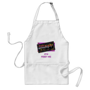 Music "Rock my world" feed me Standard Apron