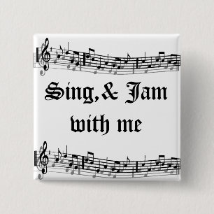Music Rocks Me__ 15 Cm Square Badge
