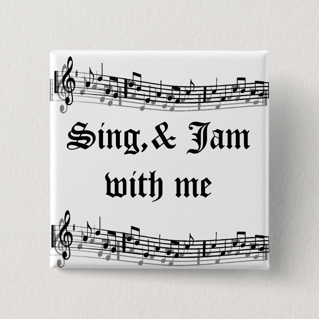 Music Rocks Me__ 15 Cm Square Badge (Front)