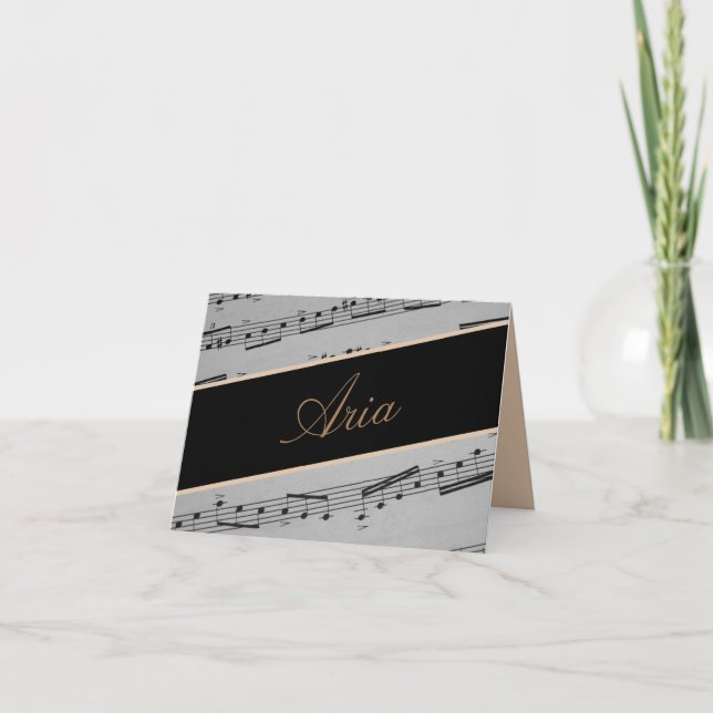 Music Romance Personalised Thank You Note (Front)