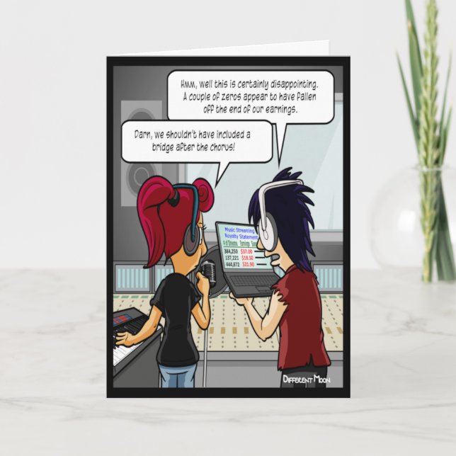 Music Royalties Funny Birthday Card (Front)