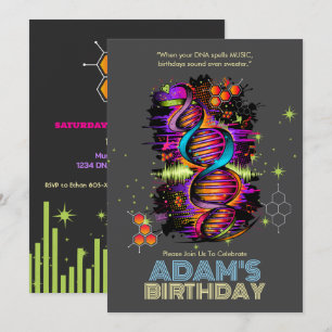 Music Runs in Your DNA Birthday Invitation