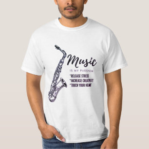 Music , saxophone  T-Shirt