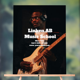 Music School Acrylic Sign Personalised Photo 