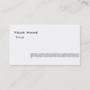 Music Score Business Card-White Card