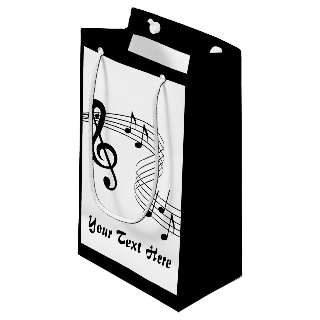 Music Score Musician Small Gift Bag (Front Angled)
