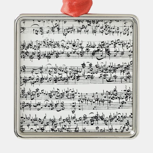Music Score of Johann Sebastian Bach Metal Tree Decoration (Front)