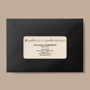 Music Score Return Address Label