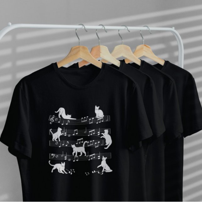 Music Sheet Cat Silhouette   T-Shirt (Creator Uploaded)