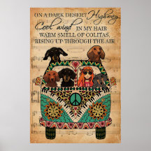 Music Sheet Cool Wind Dachshund dog gift