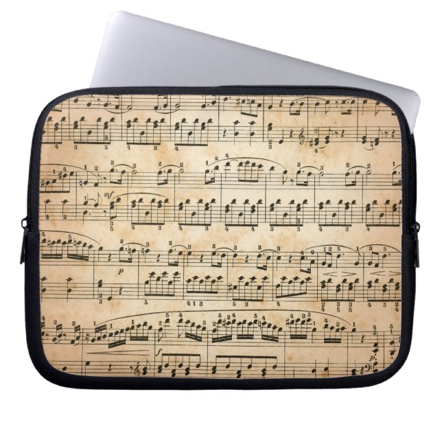 Music sheet laptop sleeve (Front)
