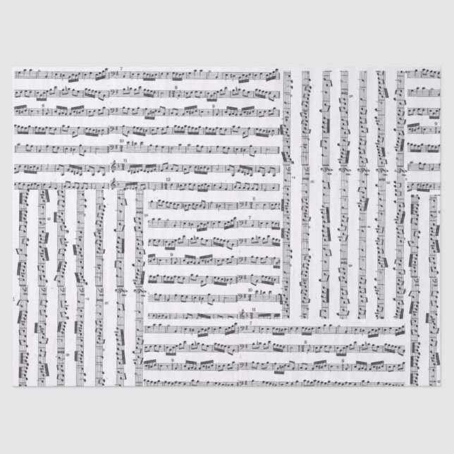 Music Sheet Tissue Collage (Front)