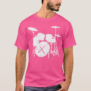 Music Shirt Drum Set With Drum Sticks Silhouette