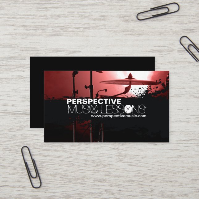 Music Shoppe / Drummer Business Cards (Front/Back In Situ)