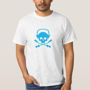 Music Skull - Blue T-Shirt