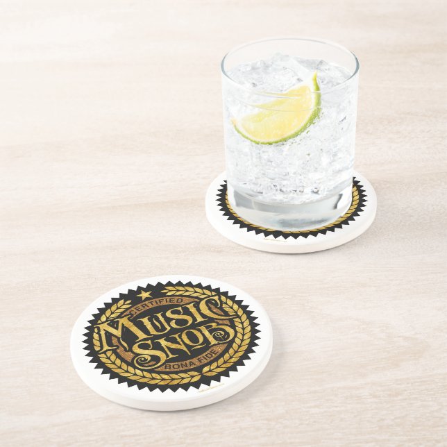 Music Snob - funny music lover Coaster (Side)