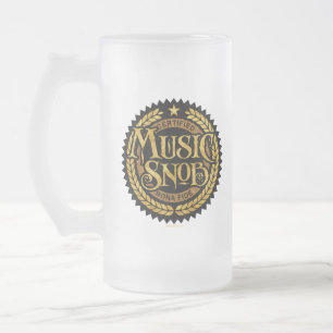 Music Snob - funny music lover Frosted Glass Beer Mug