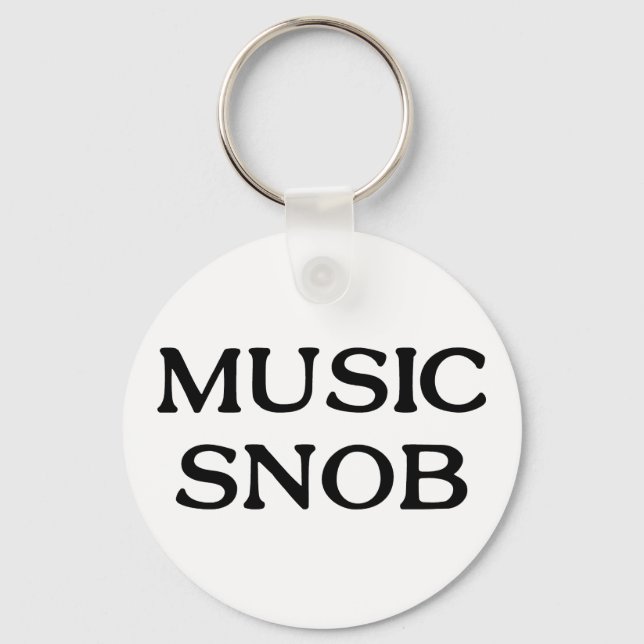 Music Snob Key Ring (Front)
