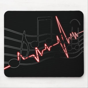 Music Song, Tune and Heartbeat Mouse Pad