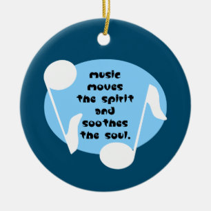 Music Soothes the Spirit Ceramic Tree Decoration