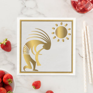 Music Southwestern Gold Kokopelli Napkins