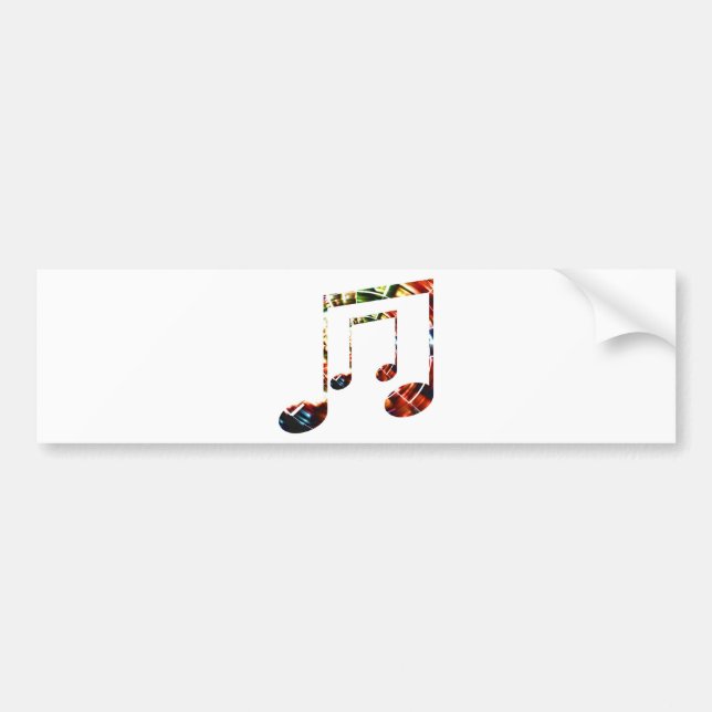 Music Sparkle Red Bumper Sticker (Front)