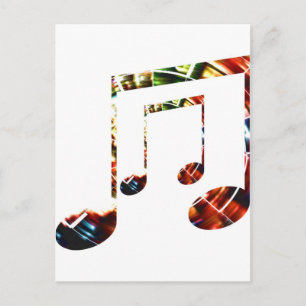 Music Sparkle Red PostCards Post Card
