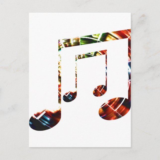 Music Sparkle Red PostCards Post Card (Front)