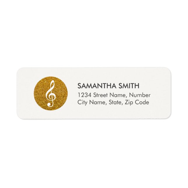 Music Sparkling Logo Address Label (Front)