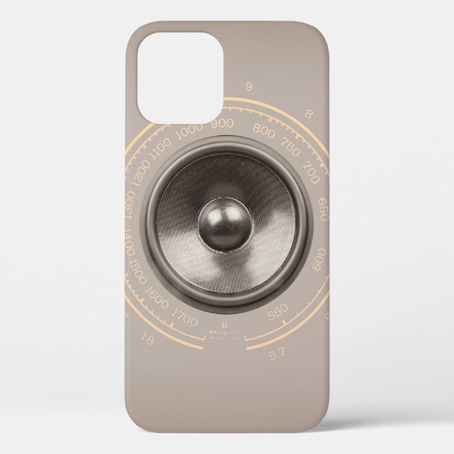 Music speaker and retro radio dial Case-Mate iPhon iPhone Case (Back)