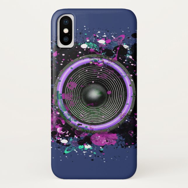 Music speaker and splattered paint Case-Mate iPhone case (Back)