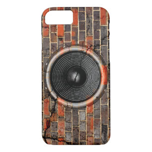Music speaker on a cracked brick wall Case-Mate iPhone case