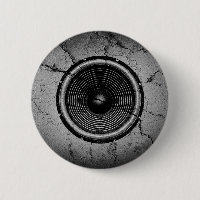 Music speaker on a cracked wall