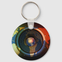 Music speaker on a world map