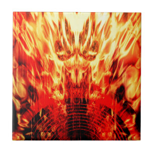 Music speaker with flames tile