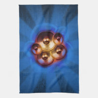 Music speakers and blue sunburst