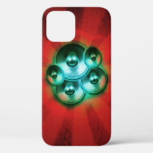 Music speakers and red sunburst Case-Mate iPhone c iPhone 12 Case