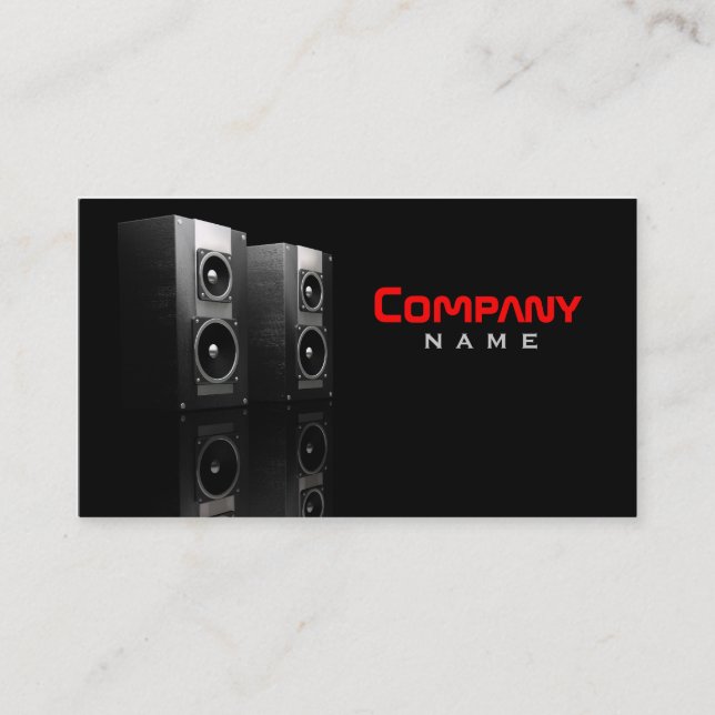Music Speakers Business Card (Front)