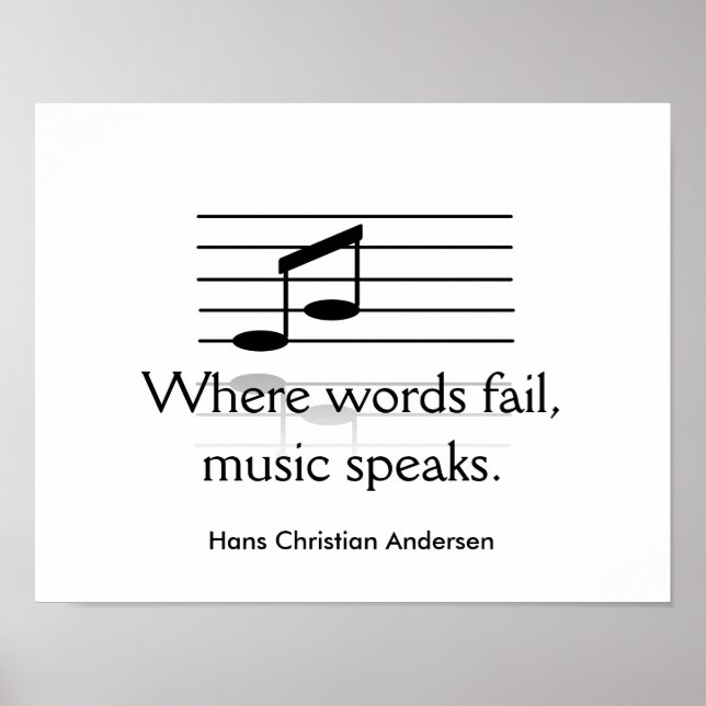 Music speaks - art print (Front)