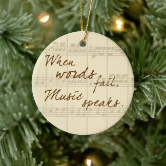 Music Speaks Ceramic Tree Decoration