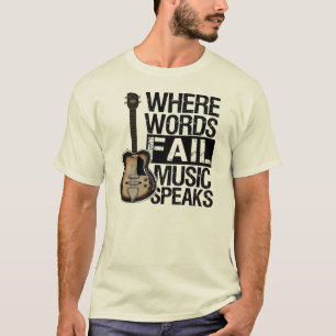 Music Speaks Choose your background colour T-Shirt