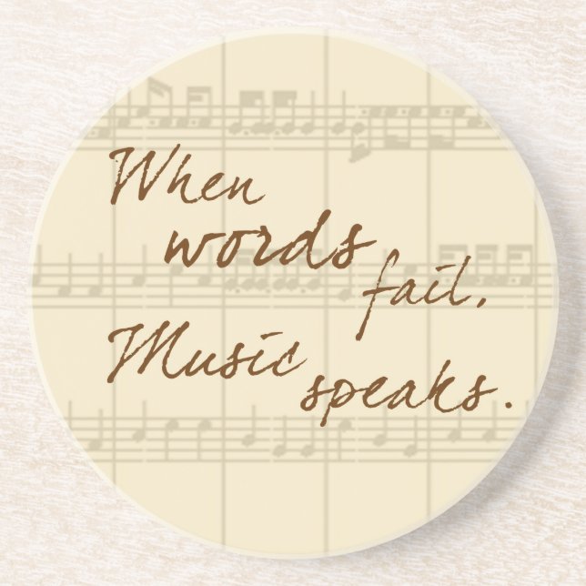 Music Speaks Coaster (Front)