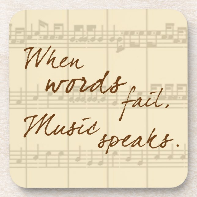 Music Speaks Coaster (Front)