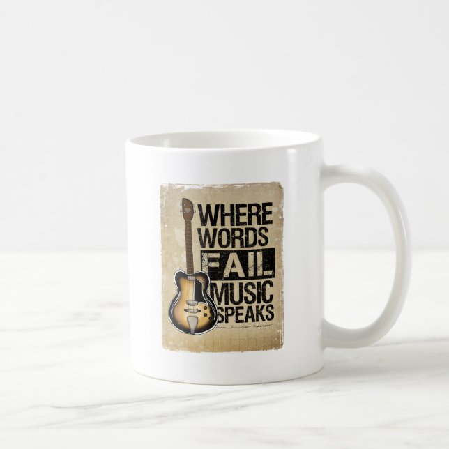 music speaks coffee mug (Right)