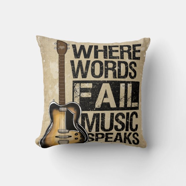 Music Speaks Cushion (Front)