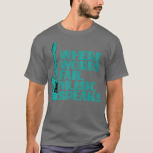 Music speaks I Guitar rock metal music Premium  T-Shirt